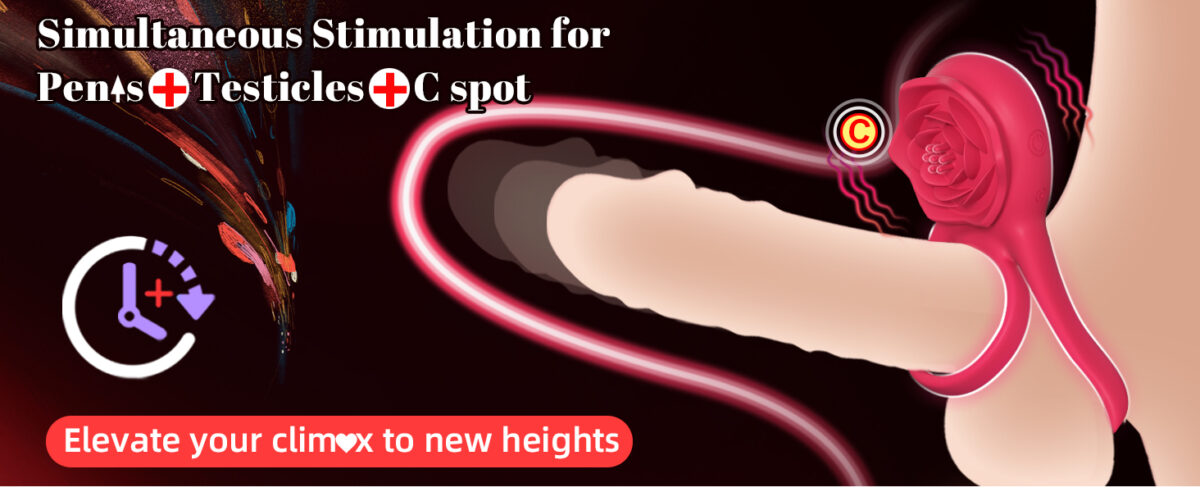 Vibrating Dual Penis Ring-simultaneous stimulation for penis & G-spot